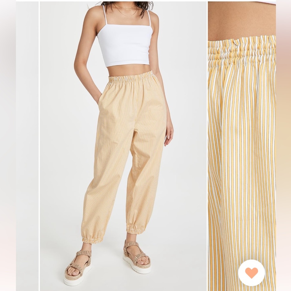 Tory Burch Striped Elastic Waist Cotton Lounge Pant Size 10